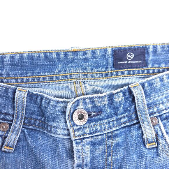 Adriano Goldschmied Straight Button Zip Medium Wash Jeans Mens Size 32x34 Blue - Picture 6 of 8